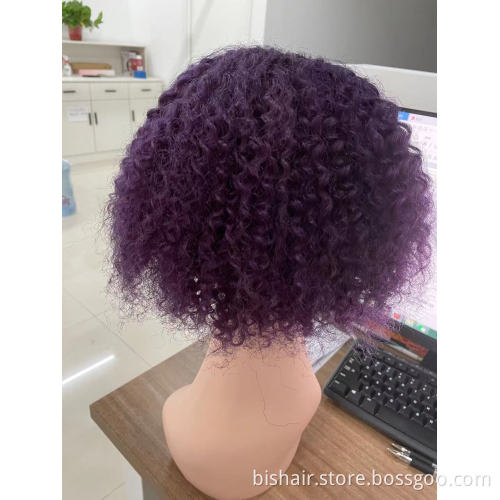 Cheap Short  Kinky Curly Hair Wig Pixie Cut Lace Frontal Curly Human Hair Wigs Human Hair Wig With  Frontal Lace For Woman